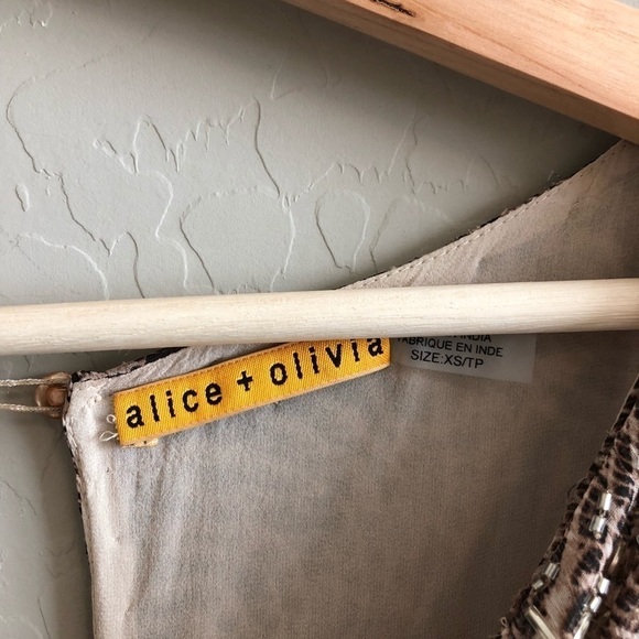 Alice and Olivia Cowl Neck Beaded Maxi Gown Dress - Picture 7 of 8